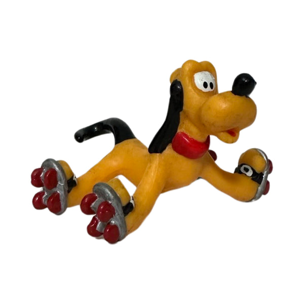 Vintage Disney Pluto on Rollerskates Toy 2"