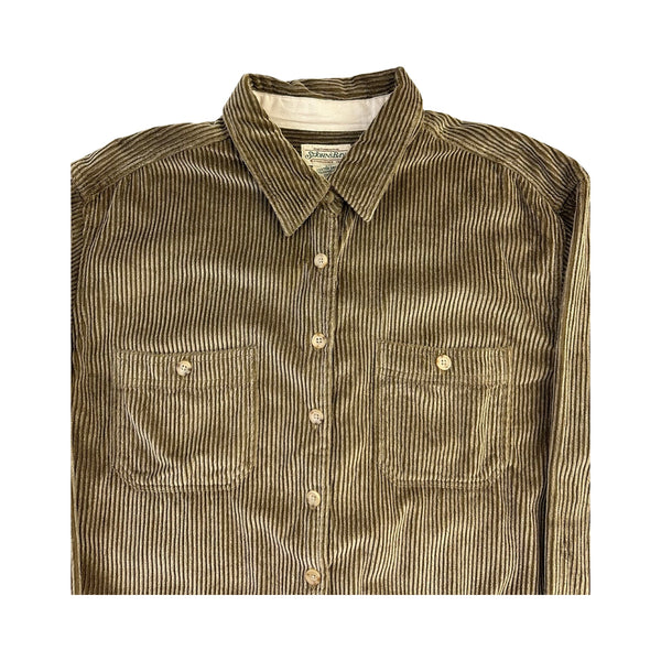 Vintage Corduroy Button Up Long Sleeve Shirt - XL