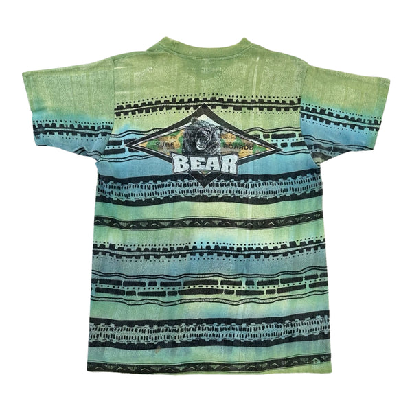 Vintage Bear Surf Boards Tie Dye All Over Print Tee - L