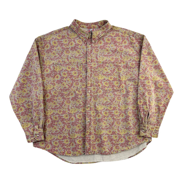 Vintage Floral Button Up Shirt - XL