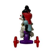 Load image into Gallery viewer, Vintage 1993 Warner Bros Animaniacs on Tricycle Yakko Wakko Dot Trike Toy 3&quot;
