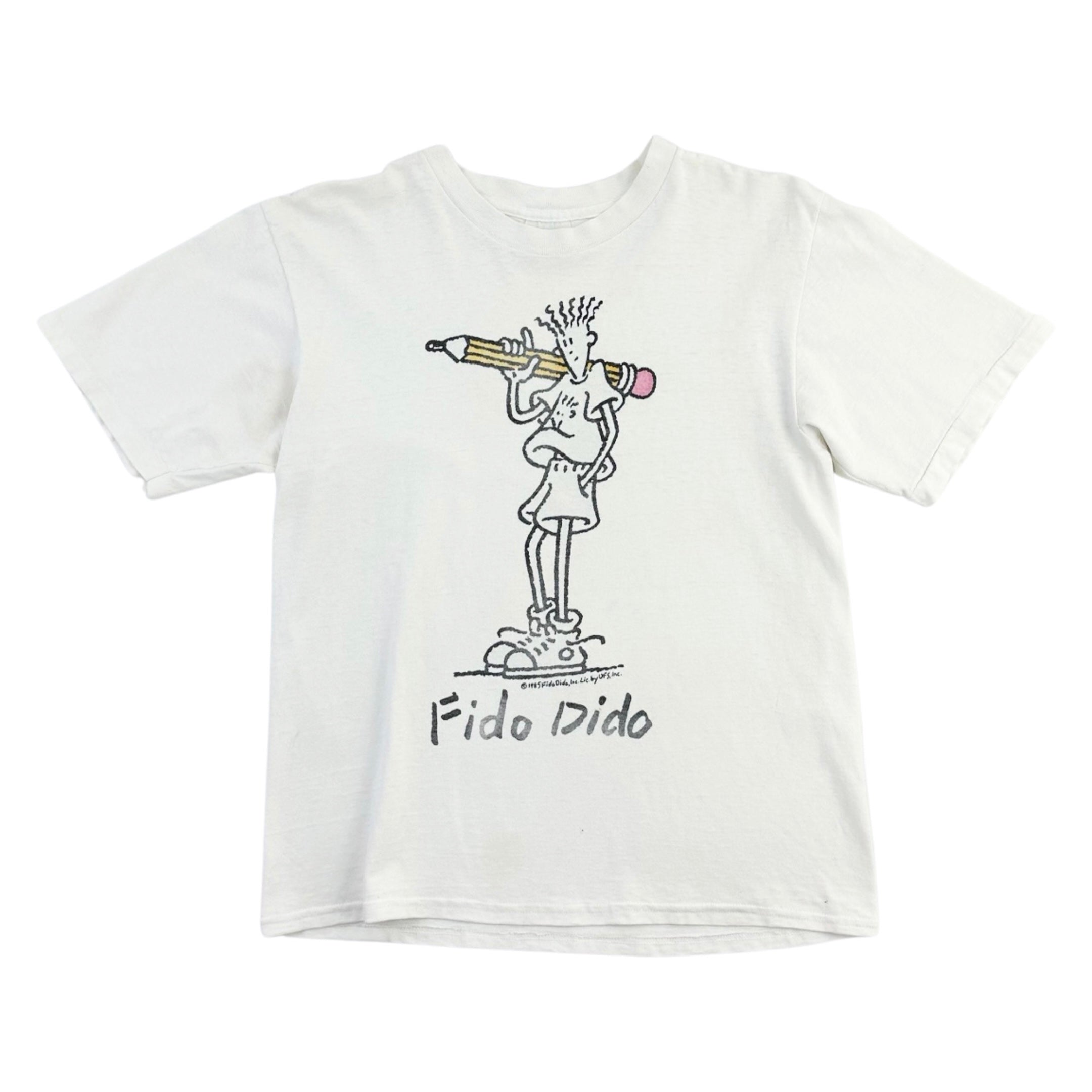 Tee-shirt Fido Dido Yoyo Mixte et enfant Relax Vintage Design Noir et blanc Cool | UK