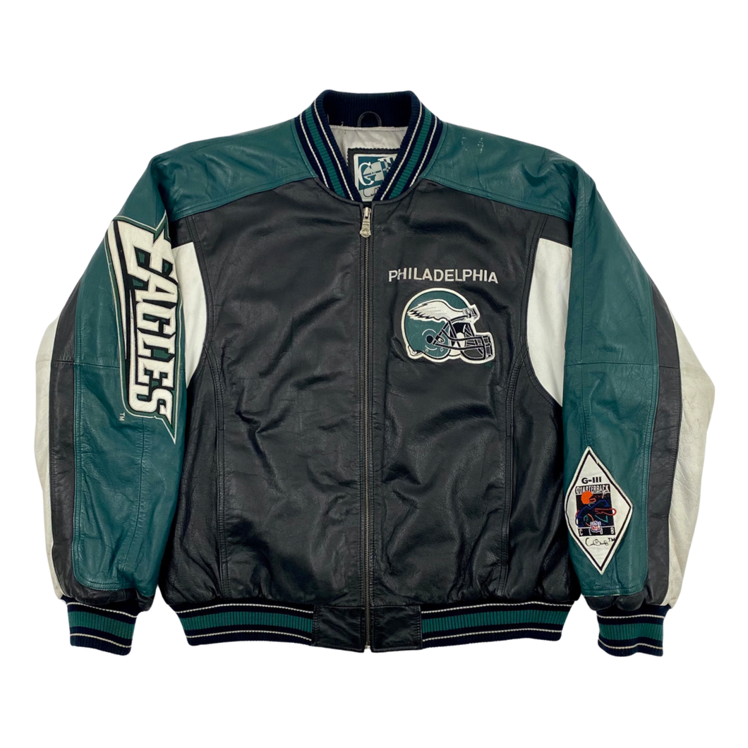 Philadelphia Eagles Leather Jacket - XL