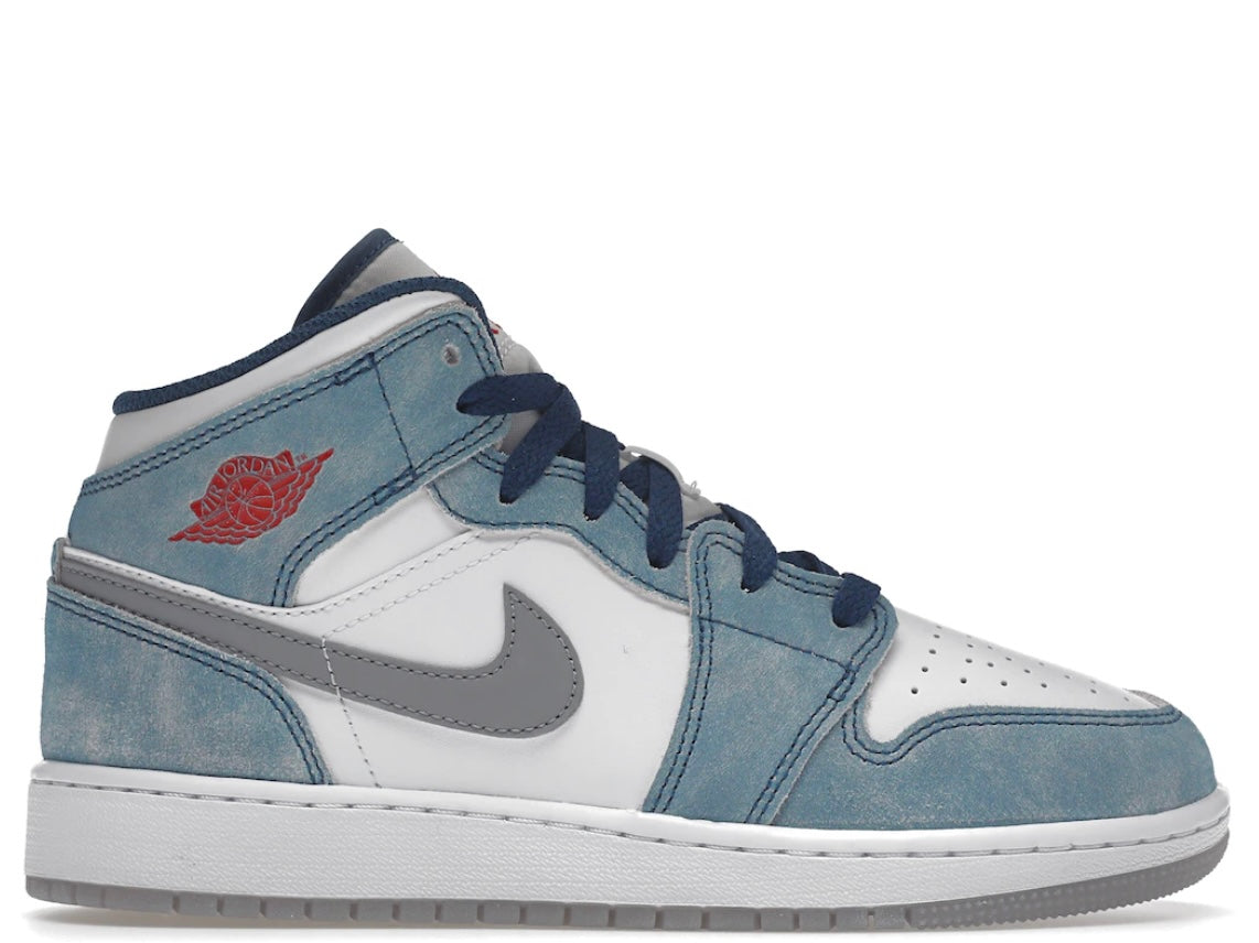 Air Jordan 1 Mid SE 'French Blue Light Steel' GS – IRREPLACEABLE STORE
